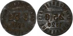 World Coins - France, Société des Commerçants - Dunkerque, 25 Centimes, 1920, Iron