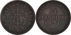 World Coins - Coin, German States, PRUSSIA, Wilhelm I, 3 Pfennig, 1870, Cleves,
