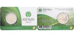 World Coins - Belgium, 2 Euro, International Year of Plant Health, Coin card, 2020
