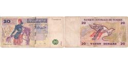World Coins - Tunisia, 20 Dinars, 1992-11-07, VF(20-25)