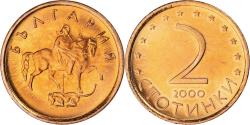 World Coins - Coin, Bulgaria, 2 Stotinki, 2000, , Brass plated steel, KM:238a
