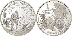 World Coins - France, Normandy Invasion, Franc, 1993, Paris, Proof, , Silver, KM:1014