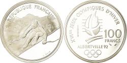 World Coins - Coin, France, Slalom skiers, 100 Francs, 1990, BE, , Silver, KM:984