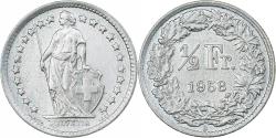 World Coins - Switzerland, 1/2 Franc, Helvetia, 1958, Bern, Silver,