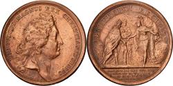 World Coins - France, Medal, Louis XIV, Le Roi d'Angleterre Réfugié en France, 1689, Copper