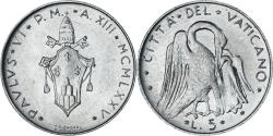 World Coins - Coin, VATICAN CITY, Paul VI, 5 Lire, 1975, Roma, , Aluminum, KM:118