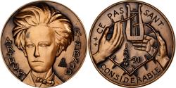 World Coins - France, Medal, Arthur Rimbaud, Bronze, Briquemont,