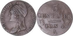 World Coins - Coin, France, Dupré, 5 Centimes, AN 4, Paris, , Bronze, KM:635.1