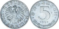 World Coins - Austria, 5 Groschen, 1991