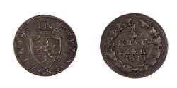 World Coins - Coin, German States, NASSAU, Wilhelm, 1/4 Kreuzer, 1819, Wiesbaden,