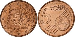 World Coins - France, 5 Euro Cent, 1999, Paris, , Copper Plated Steel, KM:1284
