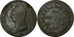 World Coins - Coin, France, Dupré, Decime, An 8/5 (1799-1800), Metz, , Bronze