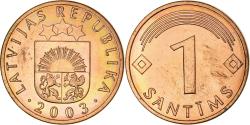World Coins - Coin, Latvia, Santims, 2003, Vantaa, , Copper Clad Steel, KM:15