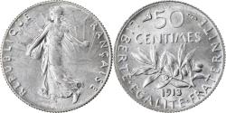 World Coins - Coin, France, Semeuse, 50 Centimes, 1913, Paris, , Silver, KM:854