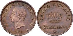 World Coins - Kingdom of Italy, Napoleon I, 3 Centesimi, 1811, Milan, Copper,