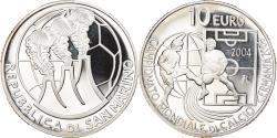 World Coins - San Marino, 10 Euro, Two soccer players, 2004, Rome, BE, , Silver