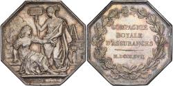 World Coins - France, Token, Compagnie royale d'assurance, 1817, Silver, Barre,