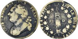 World Coins - Coin, France, Louis XVI, 12 deniers français, 1792⸱4, Strasbourg,