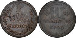 World Coins - Cathedral chapter of Münster, 3 Pfennig, 1760, Munster, Copper,