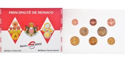 World Coins - Monaco, 1 Cent to 2 Euro, 2002, Monnaie de Paris, BU,