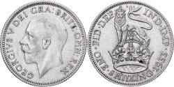 World Coins - Great Britain, George V, Shilling, 1933, British Royal Mint, Silver,