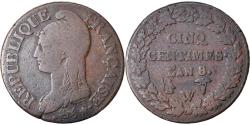 World Coins - Coin, France, Dupré, 5 Centimes, An 8/6, Lille, , Bronze, KM:640.11