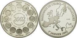 World Coins - France, Medal, Naissance de l'euro fiduciaire, 1er Janvier 2002,