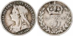 World Coins - Great Britain, Victoria, 3 Pence, 1900, London, Silver, , KM:777