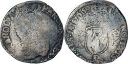 World Coins - France, Charles IX, Teston au deux K couronnés, 1569, Bayonne, 4th type