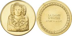 World Coins - France, Medal, La Dame d'Elche, Gilt Bronze,