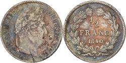 World Coins - France, 1/2 Franc, Louis-Philippe, 1840, Bordeaux, Silver, , KM:741.7