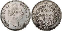 World Coins - India-British, William IV, 1/2 Rupee, 1835, Bombay, Silver, , KM:449.1