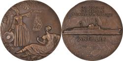 World Coins - France, Medal, Compagnie Générale Transatlantique, Antilles, Delamarre