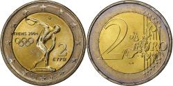 World Coins - Greece, 2 Euro, Olympic Games, 2004, Athens, Bi-Metallic,
