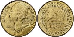 World Coins - France, 20 Centimes, Marianne, 1964, Paris, Aluminum-Bronze,