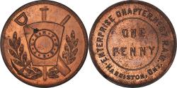 World Coins - Canada, Token, Masonic, Harriston, Enterprise, Chapter Penny, , Copper