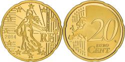 World Coins - France, 20 Centimes, 2014, Paris, Proof / BE, , Bi-Metallic
