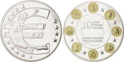World Coins - San Marino, Medal, 10 ans de l'Euro, , Copper Plated Silver