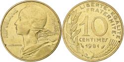 World Coins - France, 10 Centimes, Marianne, 1981, Pessac, Aluminum-Bronze,