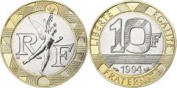 World Coins - France, 10 Francs, Génie, 1994, Monnaie de Paris, BU, Bi-Metallic,