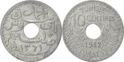 World Coins - Coin, Tunisia, Ahmad Pasha Bey, 10 Centimes, 1942, Paris, , Zinc, KM:267