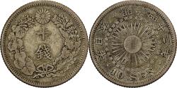 World Coins - Japan, Mutsuhito, 10 Sen, Meiji Era, Yr. 42 (1909), Silver,
