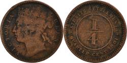 World Coins - Coin, Straits Settlements, Victoria, 1/4 Cent, 1901, , Bronze, KM:14