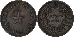 World Coins - Chile, 1/2 Centavo, 1853, , Copper, KM:126