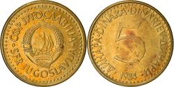 World Coins - Coin, Yugoslavia, 5 Dinara, 1984, , Nickel-brass, KM:88