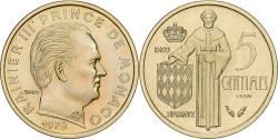 World Coins - Monaco, Rainier III, 5 Centimes, 1976, ESSAI, Copper-Aluminum-Nickel,