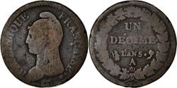 World Coins - Coin, France, Dupré, Decime, AN 5, Paris, , Bronze, KM:644.1