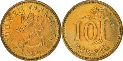 World Coins - Coin, Finland, 10 Pennia, 1964, , Aluminum-Bronze, KM:46