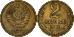 World Coins - Coin, Russia, 2 Kopeks, 1961, Saint-Petersburg, , Brass, KM:127a