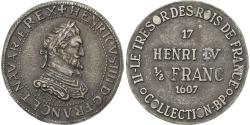 World Coins - France, Token, Collection BP, Demi Franc Henri IV, History, , Copper